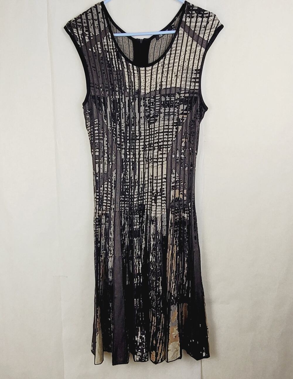 Nic and Zoe ribbed knit twirl midi sweater dress Size medium Artsy Boho Career